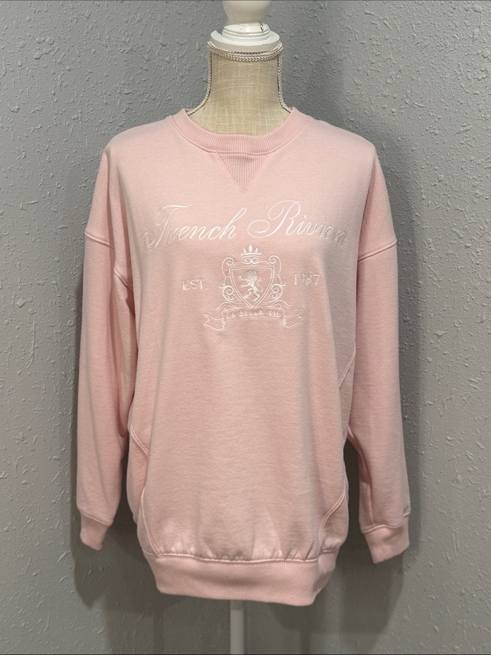 Aeropostale French Riviera Oversized Crew Sweatshirt Size XS‎